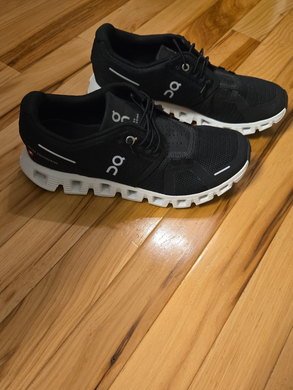 On Running Women’s Cloud Sneaker in Black and White